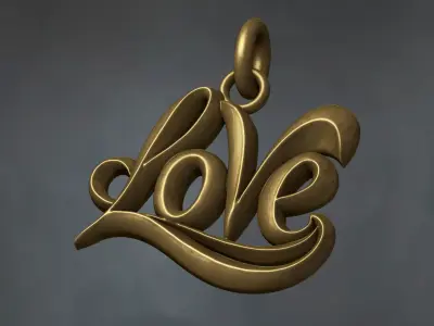 Love Pendant Jewelry 3D print model