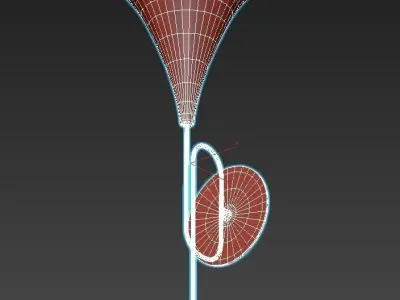 bra-mantra-jazz-5898 gold wall sconce with cone shape 3D model