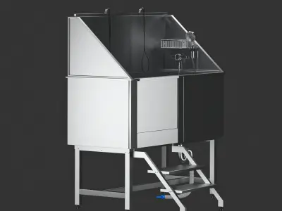 3D Dog Wash Station 3D model