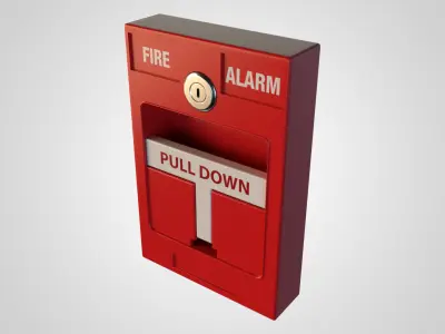 Fire Extinguisher and Cameras Low-poly 3D model