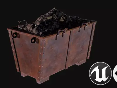 Container Silicon Low-poly 3D model