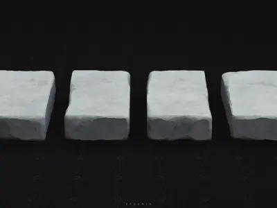 Stone Pack 01 3D Model - PBR Texture Low-poly 3D model