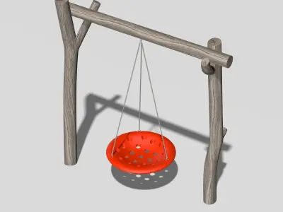 Wood playground equipment 3D model