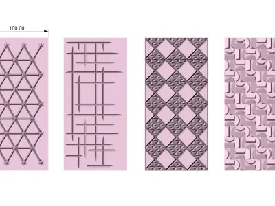 Decorative panels and doors for cnc engraving  3D print model