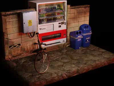 Vending Machine 2 Low-poly 3D model