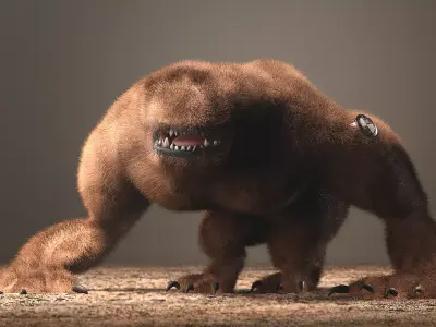 Ben 10  Wildmutt Rigged Low-poly 3D model