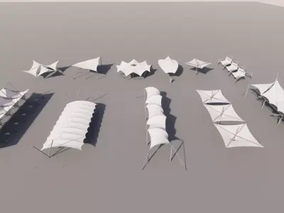 Tensile Structures Collection -A4 3D model