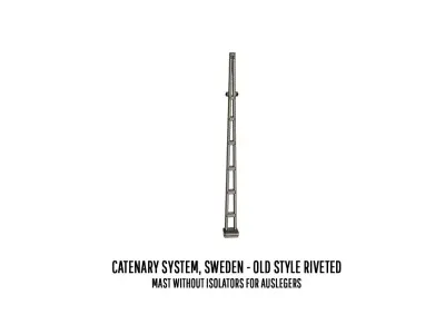 CAT-0001 Catenary set Swedish Old Rivet H0-scale 20 items 3D print model