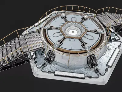 Sci Fi Teleporter 2 Low-poly 3D model