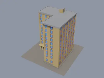 Low Poly Building Free low-poly 3D model purchase