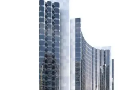 Retro Building Tall As A Skyscraper 3D model