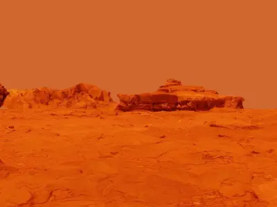 Mars Ground Realistic with Textures Cheap Complete  3D model