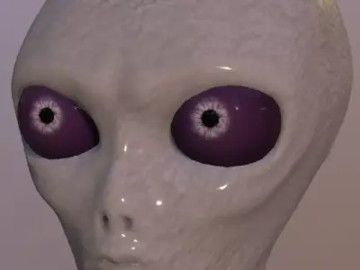 ET Grey - Rigged 3D model