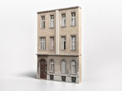10 Old Building Collection Assets Low-poly 3D model