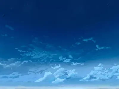 Anime sky HDRI blue sky 3D model