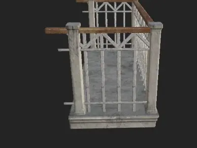 Modern Balcony Low-poly 3D model