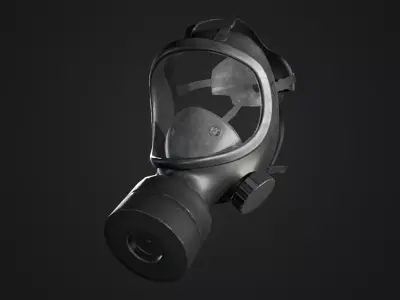 Gas Mask Low-poly 3D model