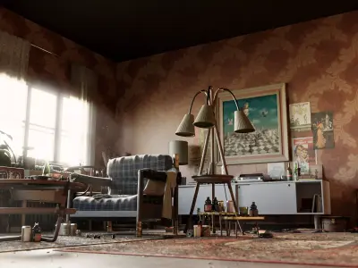 Queens Gambit - Social Scene 3D model