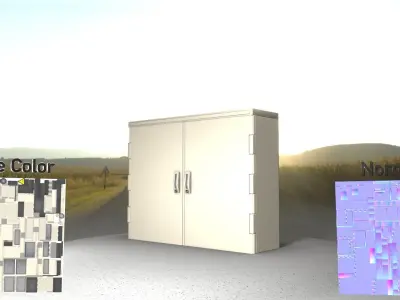 Electrical Distribution Cabinet 31 Low-poly 3D model