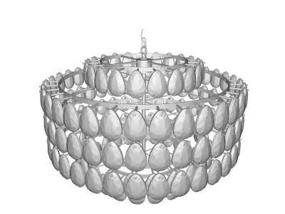 Linden Light Statement Tiered Chandelier 3D model