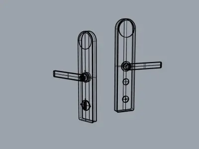 Intelligent door lock White design  3D model 3D print model