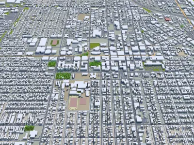 Santa Ana California USA 20km Low-poly 3D model
