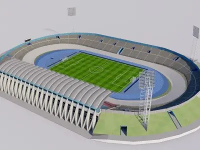 Independence Park - Kingston - Jamaica 3D model