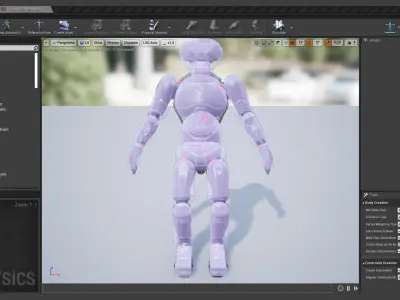 Alien in armored suit Low-poly 3D model