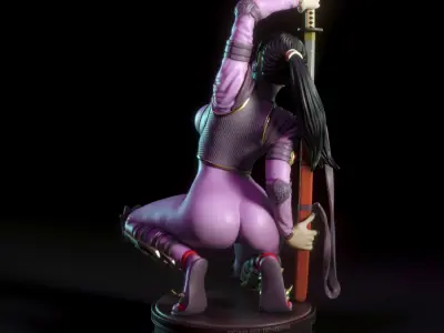 Sara - Sci-fi ninja girl 3D print model