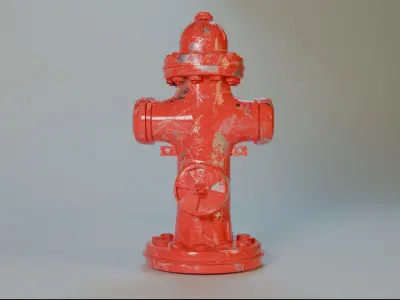 Realistic Fire Hydrant 3D model Low-poly 3D model