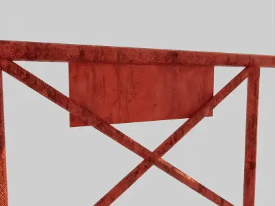 Hong Kong Emergency Crash Gate 3D model