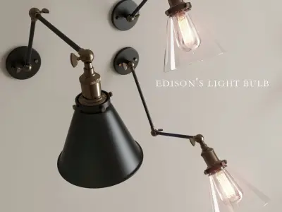 Sconce Loft Industrial Glass 3D model