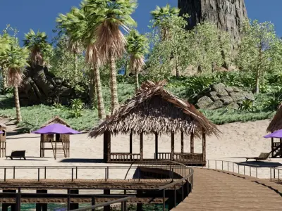 Island Scene 3D model