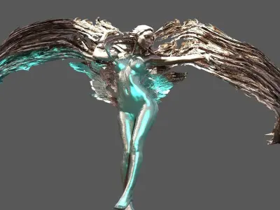 Cristos Crescent anatomy sculpture 3D model