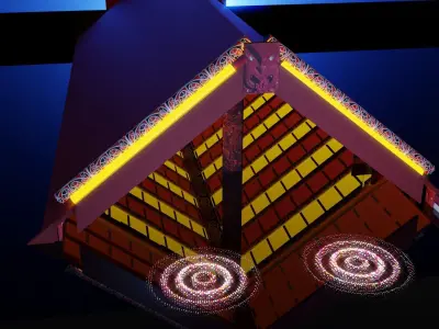 Audio-Visual Maori Stage 3D model