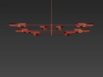 Crystal Chandelier 3D model 6