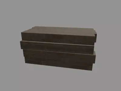 Wood stack Low-poly 3D model