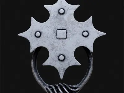 Forged handle Low-poly 3D model