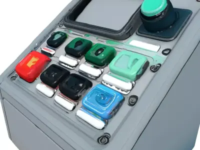 SciFi Control Panel LowPoly Low-poly 3D model