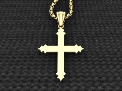Cross Light Gold 3CP066 3DM STL 3D model