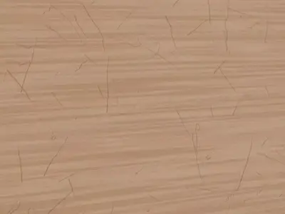 Natural Scratched Wood Veneer PBR Texture