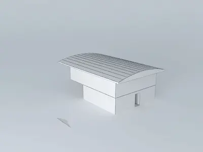 Modern house glass paving terrasse Free 3D model