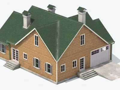 Residential House 7 Low-poly 3D model