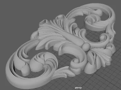 dekor golden ornament 3D model