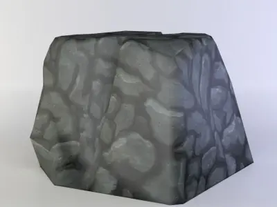 Big rock Low-poly 3D model