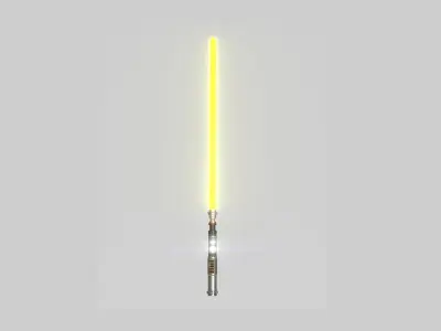 Star Wars Lightsaber 05 Yellow - SciFi Character Weapon Low-poly 3D model