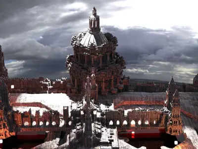 Rome inspired Dark Fantasy Kit bash 3D model