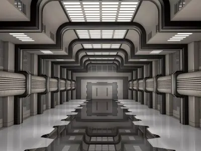 Sci Fi Corridor Apartment 3D model