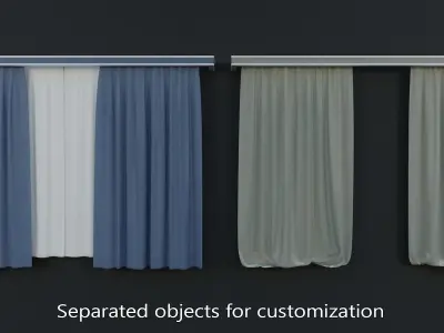 Curtain Pack 3D model