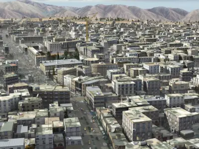 Khan Yunis Arab City Low-poly 3D model